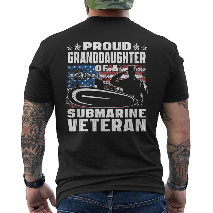 Proud Granddaughter Of Us Submarine Veteran Military Family Mens Back Print T-shirt