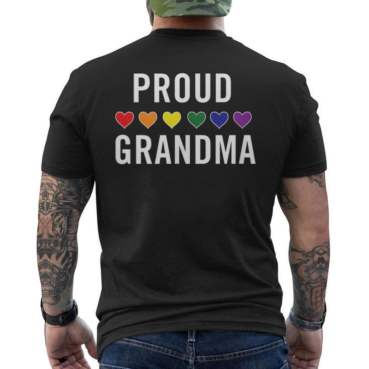 Proud Grandma Lgbtq Gay Pride Rainbow Grandparent Men's Back Print T-shirt
