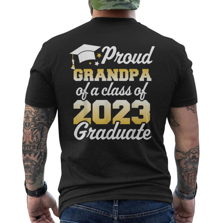 Proud Grandpa Of A Class Of 2023 Graduate Senior Family Men's Back Print T-shirt