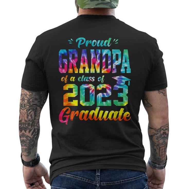Proud Grandpa Of A Class Of 2023 Graduate Tie Dye Men's Back Print T-shirt