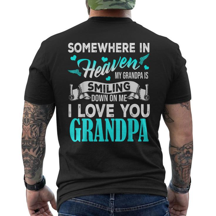 Proud My Grandpa In Heaven Happy Father Day Proud Of Grandpa Men's Back Print T-shirt
