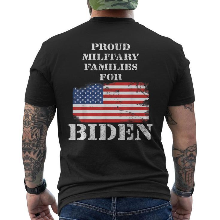 Proud Military Veterans Families For Biden Anti Trump Mens Back Print T-shirt