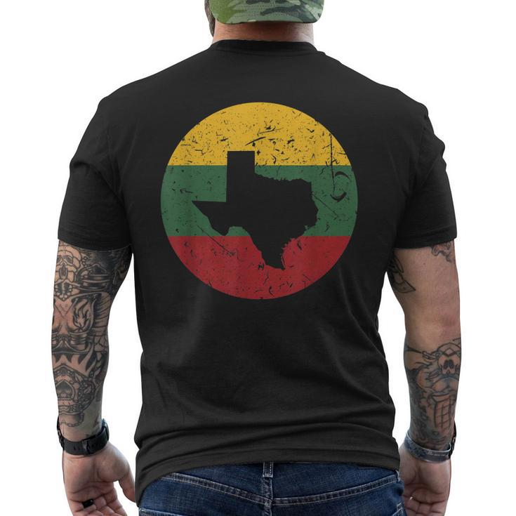 Proud Texan-Lithuanian Heritage From Texas Lithuania Home Men's Back Print T-shirt