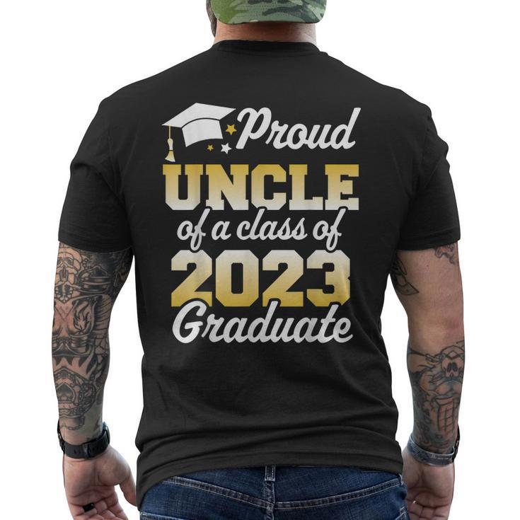 Proud Uncle Of A Class Of 2023 Graduate Senior Family Men's Back Print T-shirt