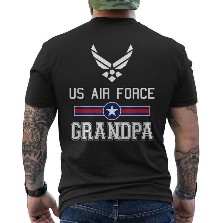 Proud Us Air Force Grandpa Military Pride Men's Back Print T-shirt