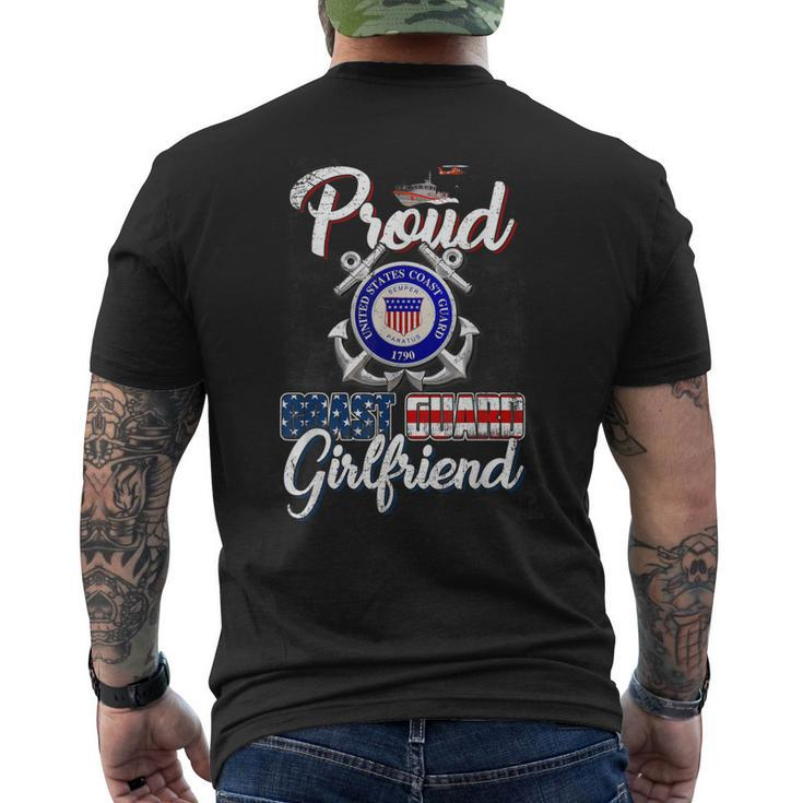 Proud Us Coast Guard Girlfriend Us Military Family Mens Back Print T-shirt