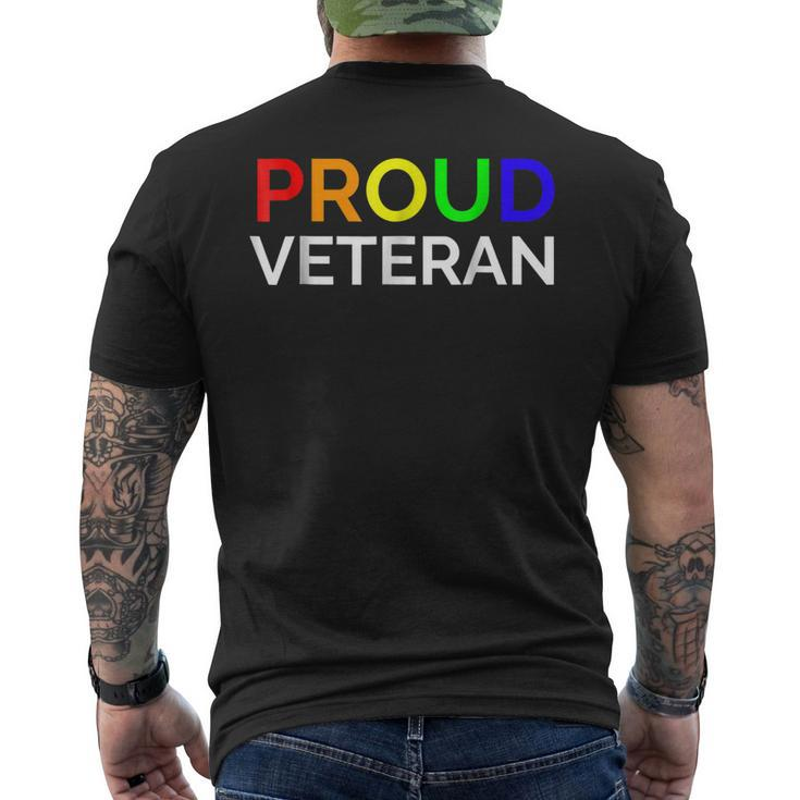 Proud Veteran - Lgbtq Pride Veterans Day Tshirt Men's Back Print T-shirt