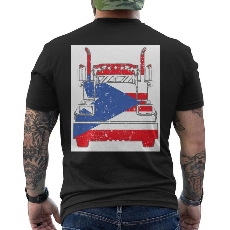 Puerto Rican Trucker V2 Men's T-shirt Back Print