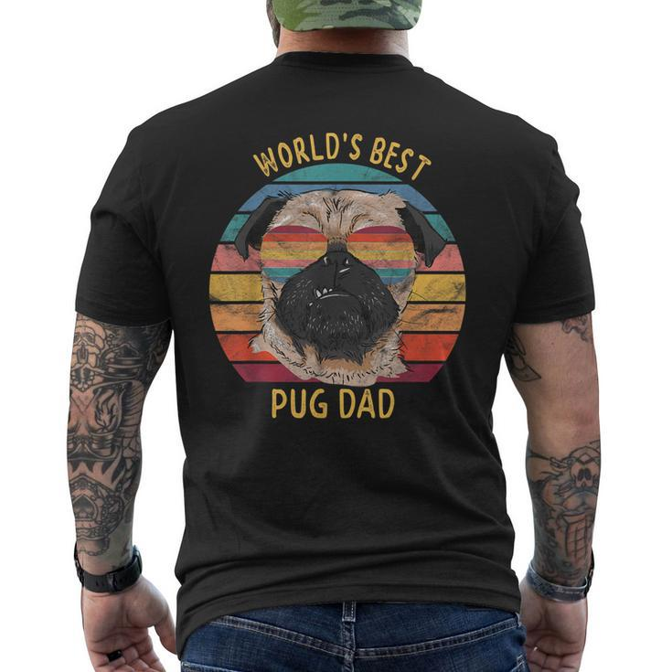 For Pug Dog Dad Worlds Best Pug Dad Men's Back Print T-shirt