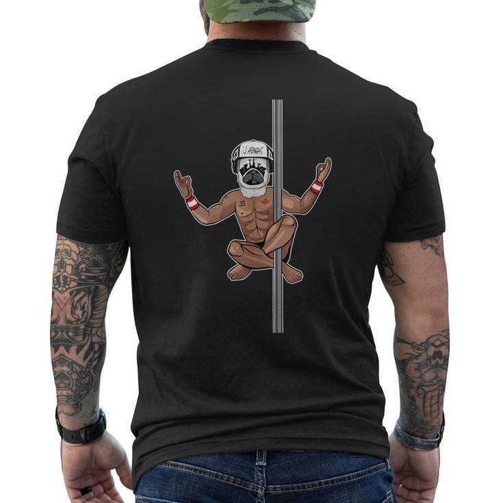 Pug Man Fitness Justin Ashar Snapback  Mens Back Print T-shirt
