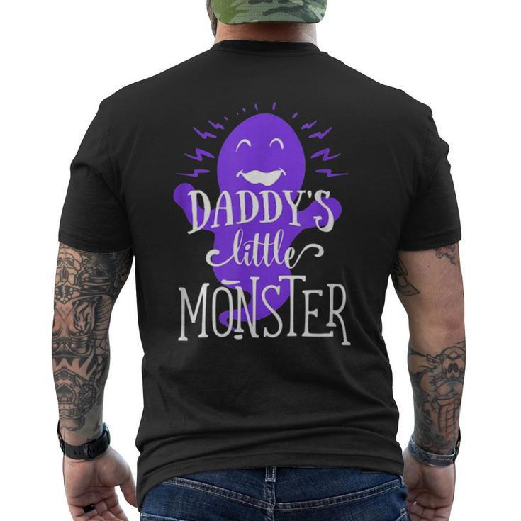 Purple Little Monster Halloween Single Dad Men's Back Print T-shirt