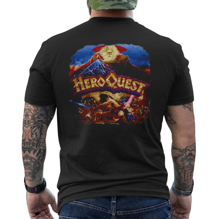 Quest Of Heroes Distressed Men's Back Print T-shirt