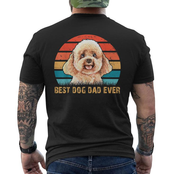 Mens Mens Quote Best Dog Dad Ever Vintage Poodle Lover For Men Men's Back Print T-shirt