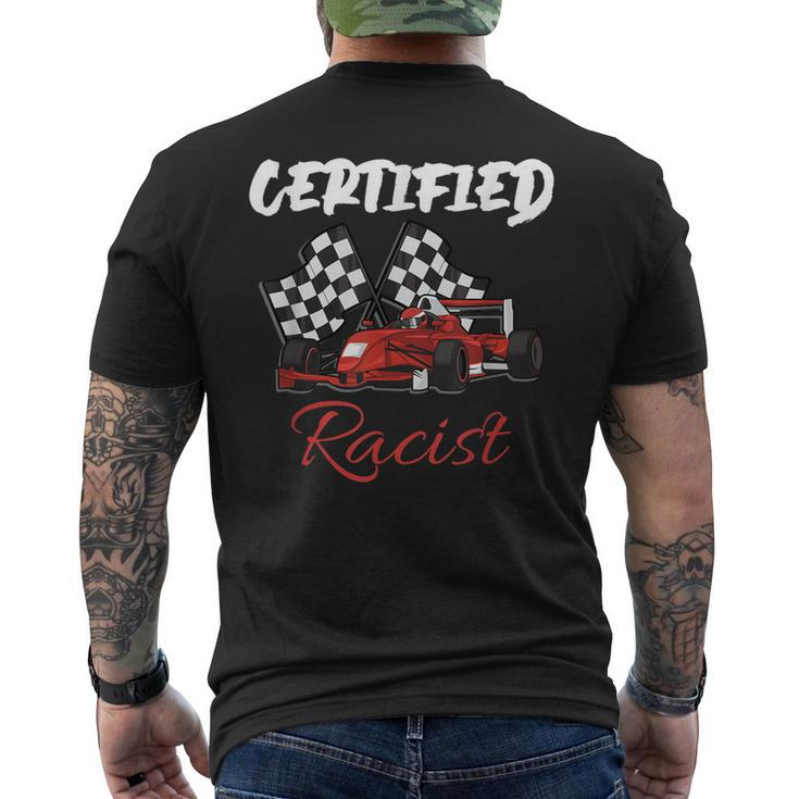 Racer Boost Speedster Certified Retro Racist Certified Race Men's T-shirt Back Print