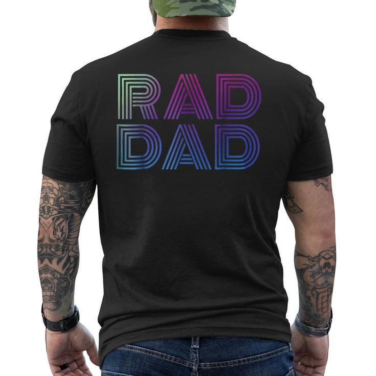 Mens Mens Rad Dad 1980S Retro Fathers Day Men's T-shirt Back Print