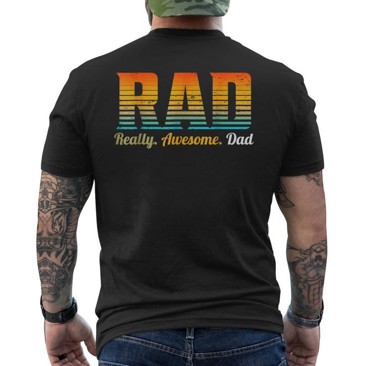 Mens Rad Really Awesome Dad Father’S Day And Father Men's Back Print T-shirt