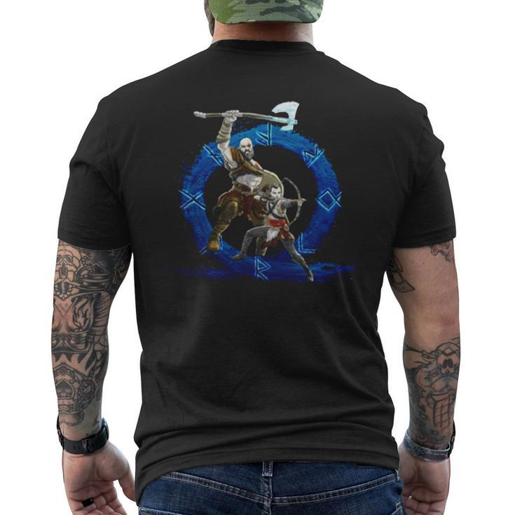 Ragnarok Kratos Dad Of Boy Perfect God Of War Men's Back Print T-shirt