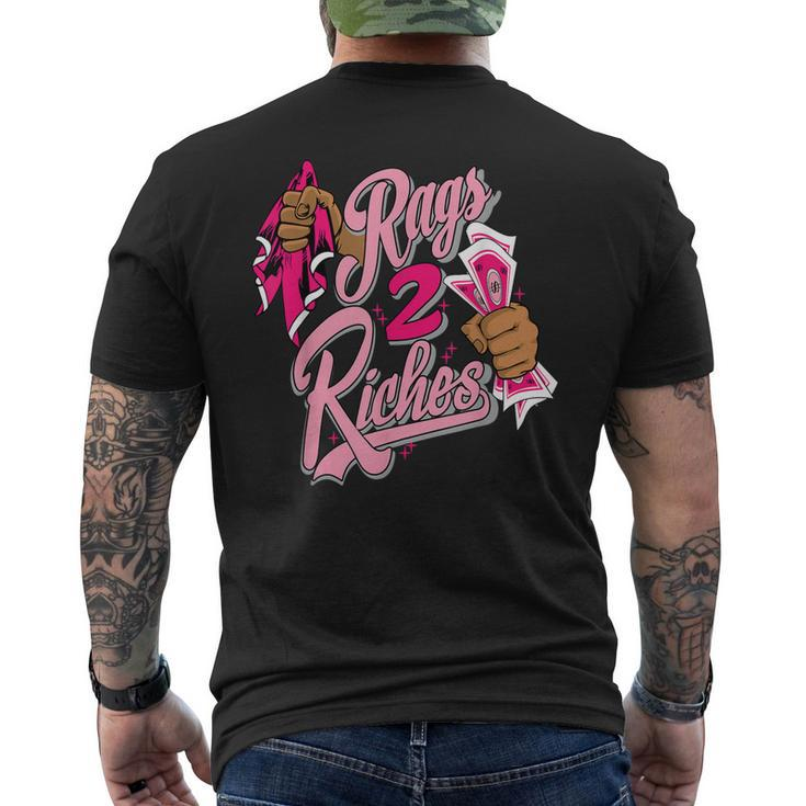 Rags 2 Riches Low Triple Pink Matching Men's Back Print T-shirt