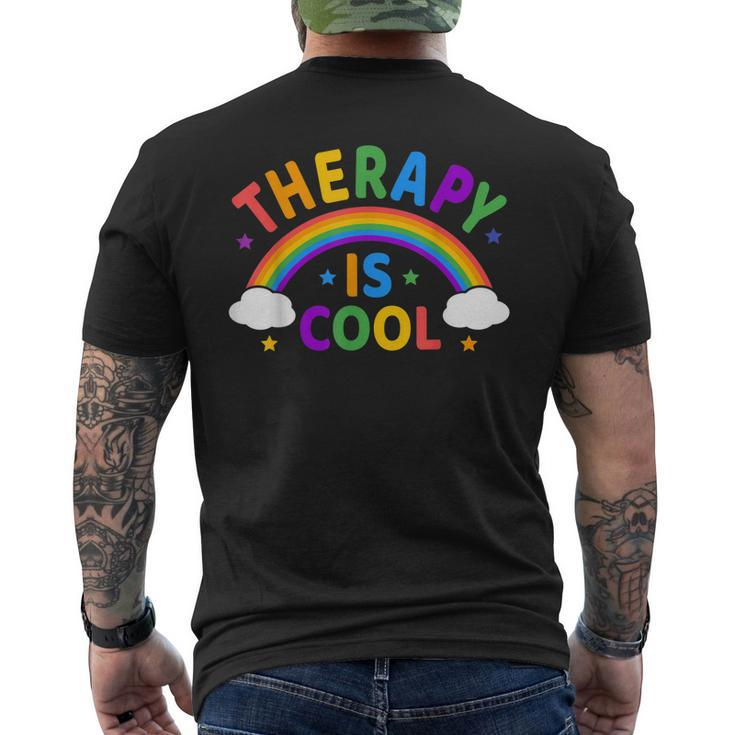Therapy Is Cool End The Stigma Mental Health Awareness Men's Back Print T-shirt