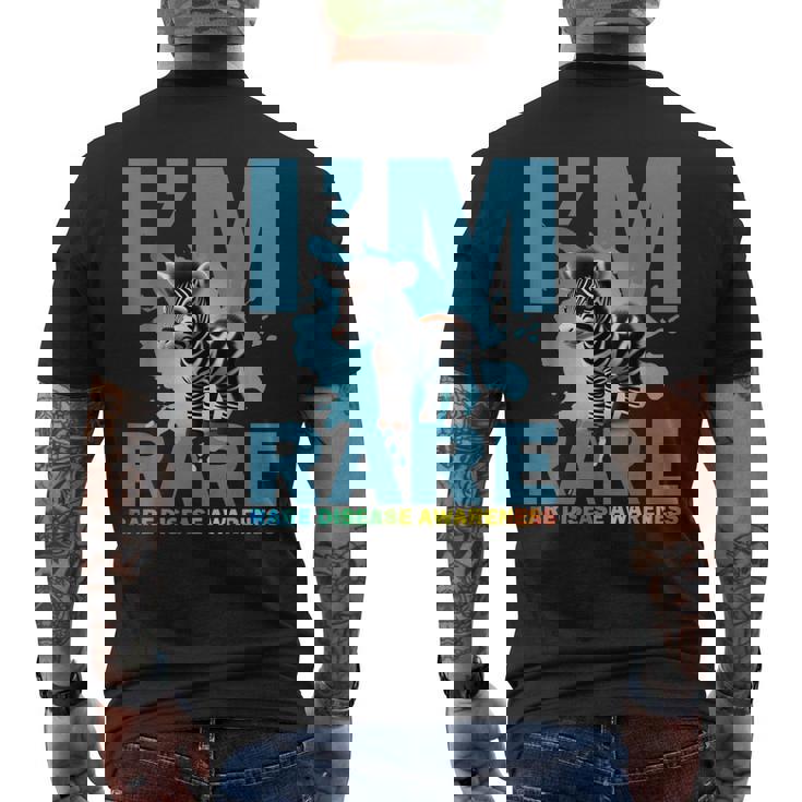 Im Rare Cute Zebra For Rare Disease Awareness Men's Back Print T-shirt