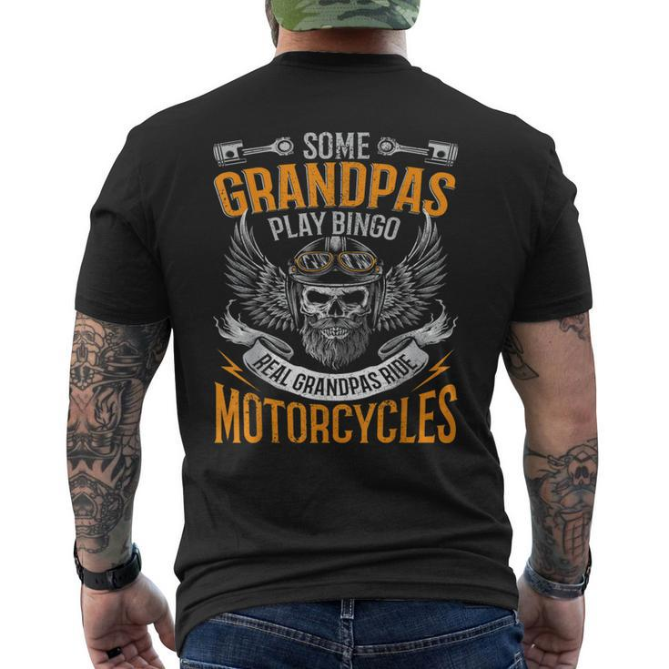 Real Grandpas Ride Motorcycles Gift For Mens Men's Crewneck Short Sleeve Back Print T-shirt