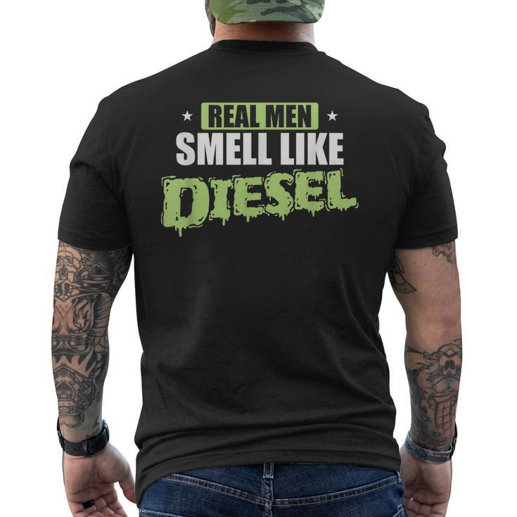 Real Men Smell Like Diesel Auto Mechanic Mens Back Print T-shirt