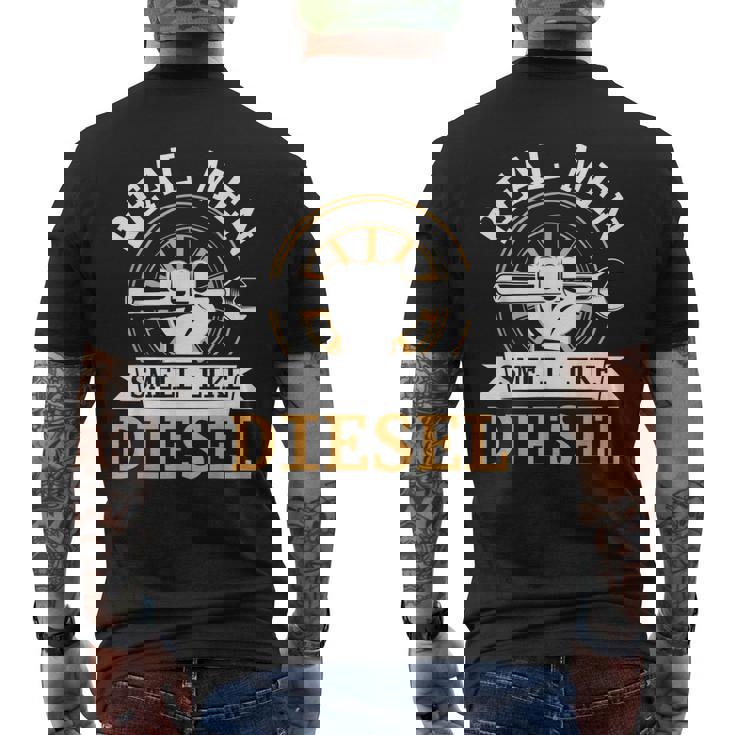 Real Men Smell Like Diesel Mechanic Auto Mechanic Mens Back Print T-shirt