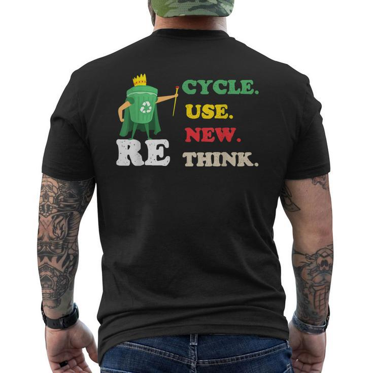 Recycle Reuse Renew Rethink Crisis Environmental Activism 23  Men's Crewneck Short Sleeve Back Print T-shirt