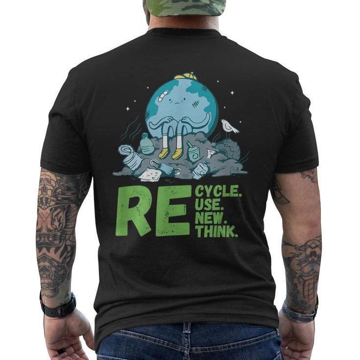 Recycle Reuse Renew Rethink Earth Day 2023 Activism Men's Back Print T-shirt