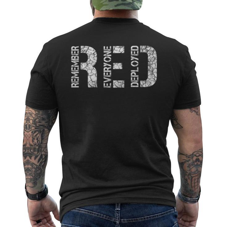 Red Friday Military Shirts Remember Everyone Deployed Shirt Men's Back Print T-shirt