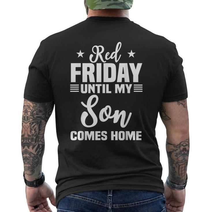 Red Friday Until My Son Comes Home Military Deployed Men's T-shirt Back Print