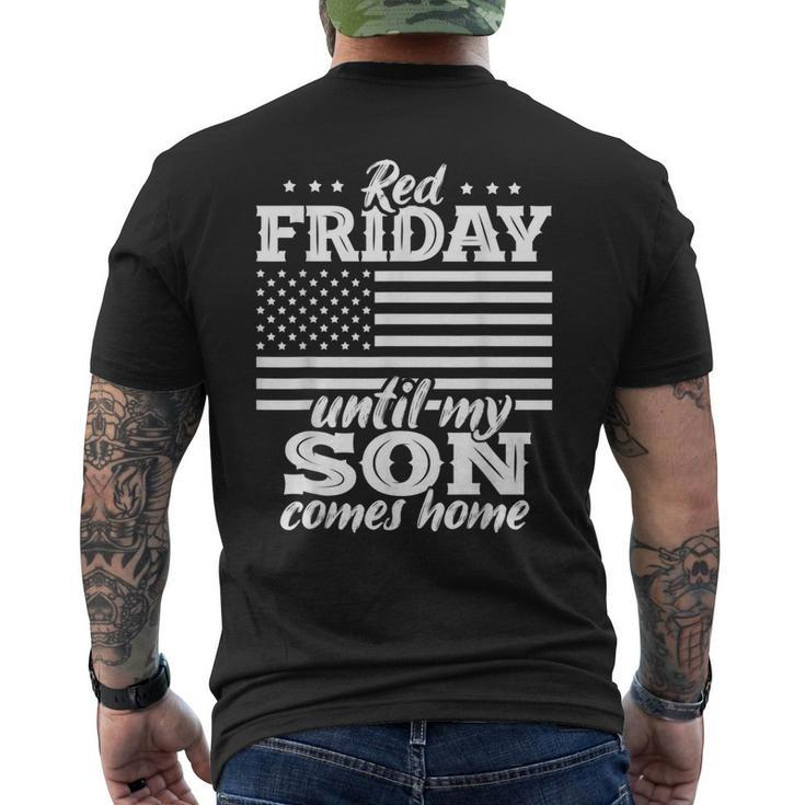 Red Fridays Remember Everyone Deployed Military Usa Flag Mens Back Print T-shirt