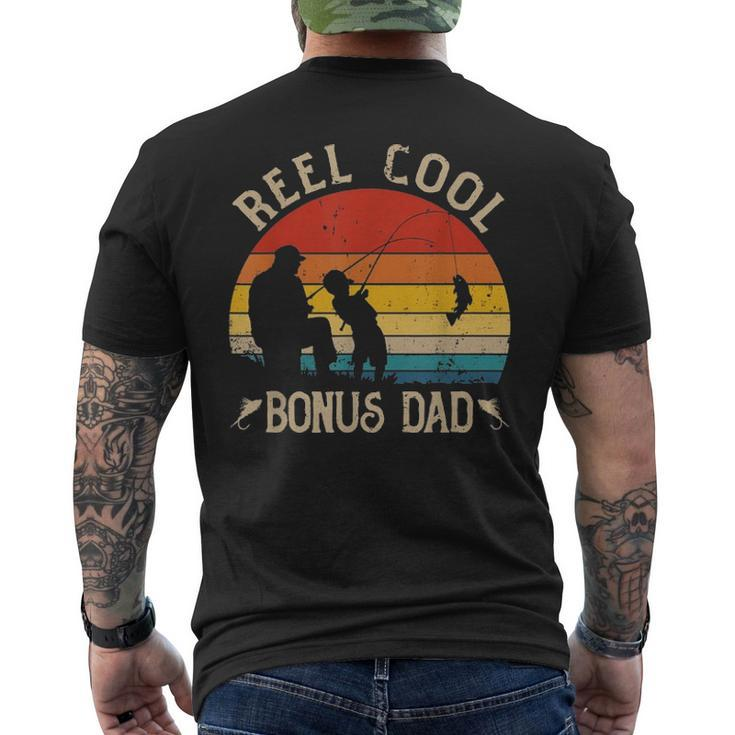 Reel Cool Bonus Dad Fishing Fathers Day T Men's T-shirt Back Print