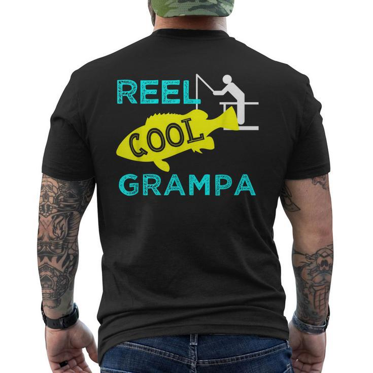Reel Cool Grampa T Fisherman Fathers Day Men's Back Print T-shirt