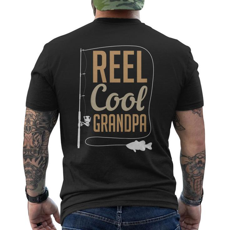Reel Cool Grandpa Fathers Day Fishing Present Men's Back Print T-shirt