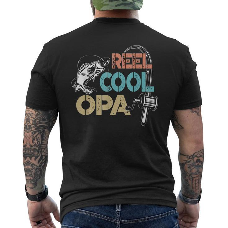 Reel Cool Opa Fisherman Daddy Fathers Day Men's T-shirt Back Print