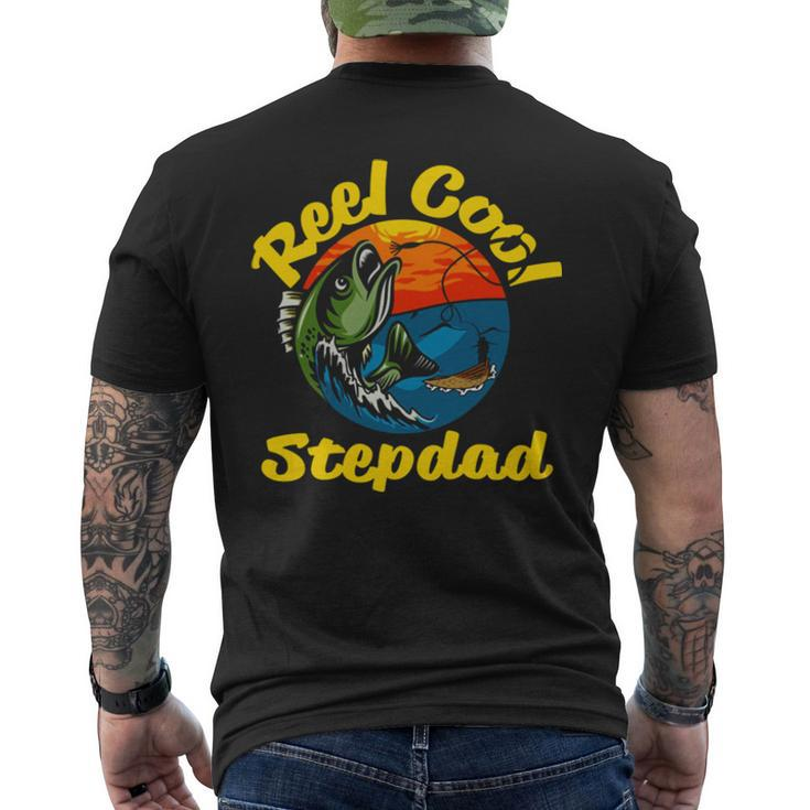 Reel Cool Stepdad Fisherman For Stepdad S Men's Back Print T-shirt