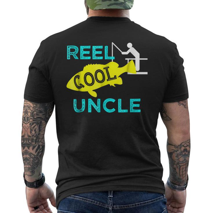 Reel Cool Uncle T Fisherman Fathers Day Men's Back Print T-shirt