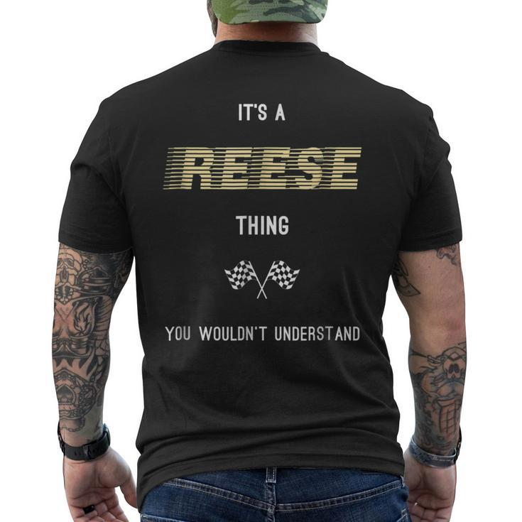 Reese Cool Last Name Family Names Mens Back Print T-shirt