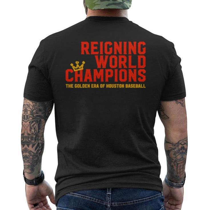 Reigning World Champions The Golden Era Of Houston Baseball Men's Back Print T-shirt