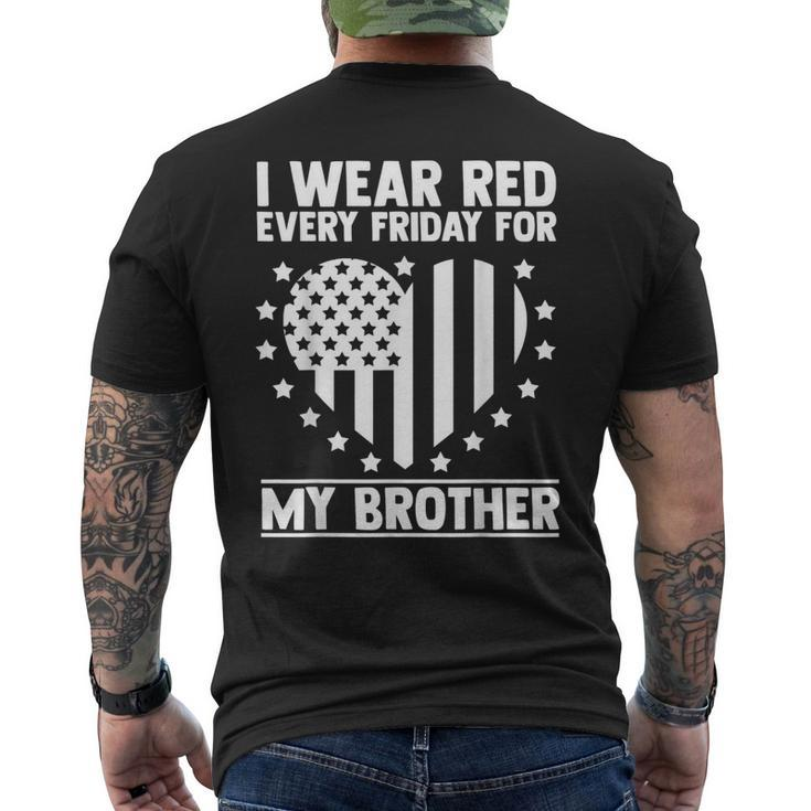 Remember Everyone Deployed Brother Military Red Friday Mens Back Print T-shirt