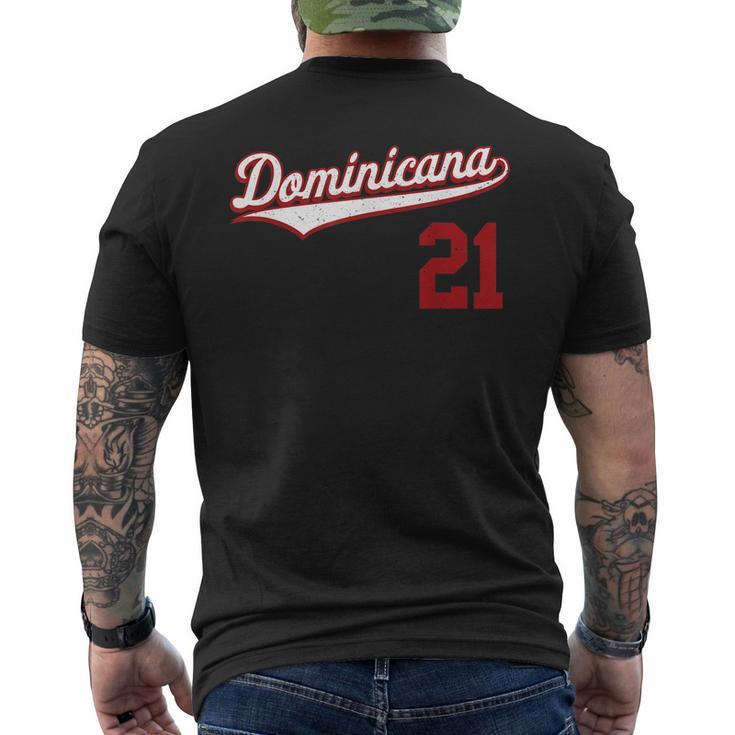 Republica Dominicana Baseball Dominican Beisbol Men's Back Print T-shirt