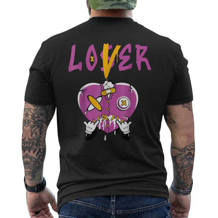 Retro 1 Brotherhood Loser Lover Heart Dripping Shoes Men's Back Print T-shirt