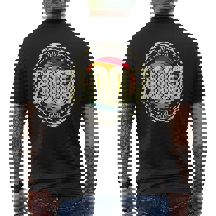 Retro 16 Year Old Vintage 2007 Limited Edition 16Th Birthday Men's Back Print T-shirt