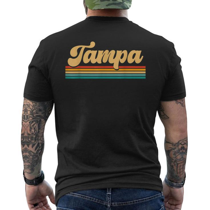 Retro City Of Tampa Florida Men's Back Print T-shirt