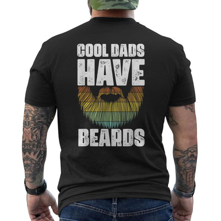 Retro Cool Dads Have Beards Vintage Fathers Day Best Dad Men's T-shirt Back Print