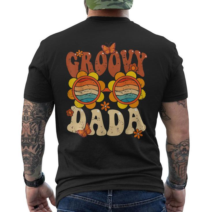 Retro Groovy Dada 70S Aesthetic 1970S Fathers Day Men's Back Print T-shirt
