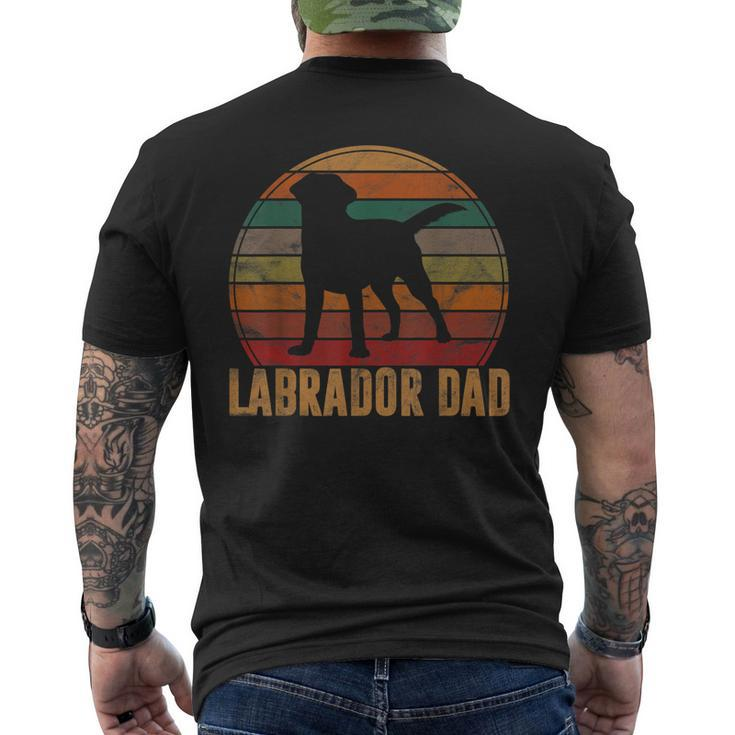 Retro Labrador Dad Dog Daddy Golden Black Lab Father Men's T-shirt Back Print
