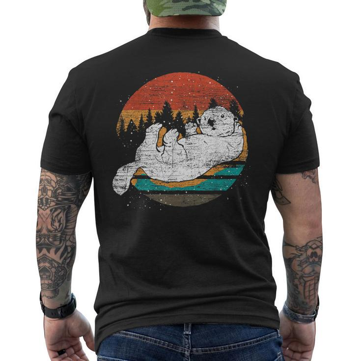 Retro Sea Otter Men's Back Print T-shirt