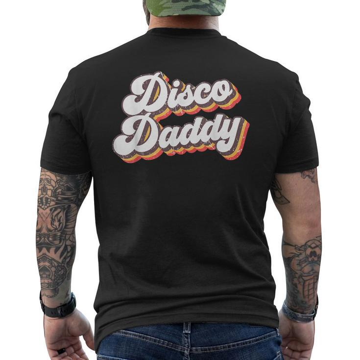 Mens Retro Vintage Disco Daddy 70S Party Costume Dad Fathers Day Men's Back Print T-shirt